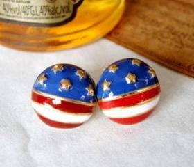 Cute the Stars and the Stripes Earrings