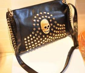 Unique Skull Rivet Shoulder Bag